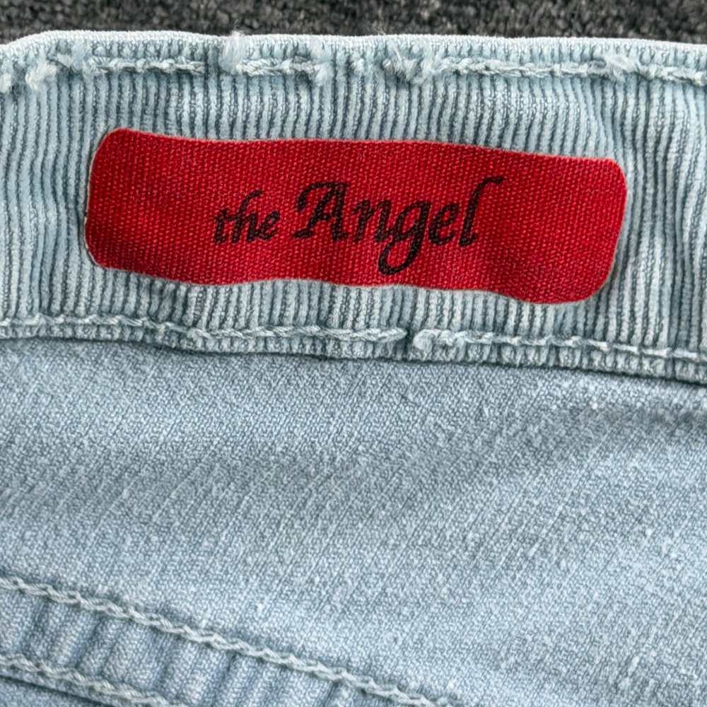 AG Adriano Goldschmied The Angel Light Blue Corduroy Bootcut Pants Sz 28 Regular - Picture 5 of 16